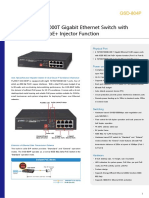 8-Port 10/100/1000T Gigabit Ethernet Switch With 4-Port 802.3at Poe+ Injector Function