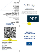 EU Digital COVID Certificate Certificat Digital European COVID