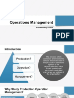 Introduction To Operations Management