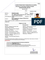 RGPV BPharm Semester 2 admit card