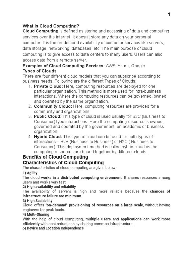 What Is Cloud Computing | Download Free PDF | Cloud Computing ...