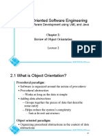 Object-Oriented Software Engineering: Review of Object Orientation