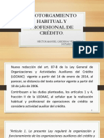 E1 - El Otorgamiento Habitual y Profesional de Credito