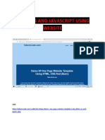 HTML Css and Javascript Using Website: Jquery - PHP