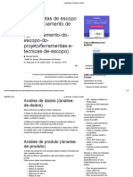 Ferramentas e Técnicas de Escopo