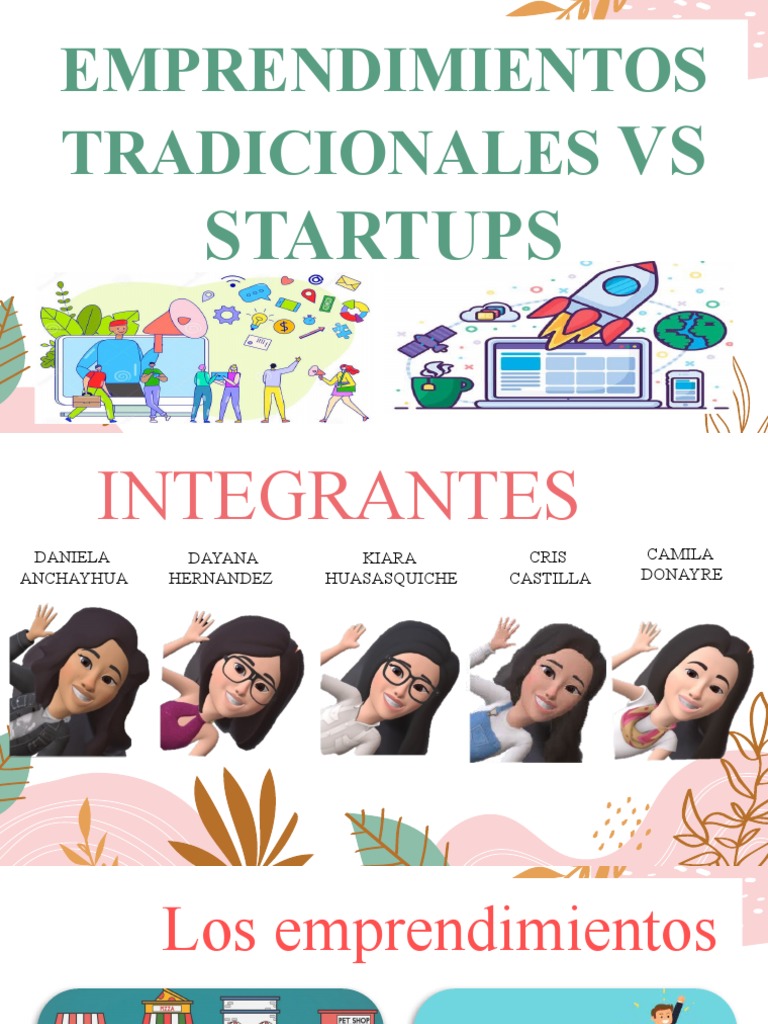 Emprendimientos Tradicionales Vs Startups | PDF | Empresa de inicio ...