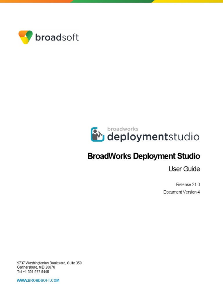 Broadworks Deployment Studio: User Guide | PDF | Installation (Computer ...