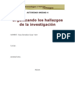 Organizando los hallazgos de la investigación sobre peligros en internet