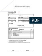 Acta de Conformidad de Servicio de Mannto Entidades Estatales