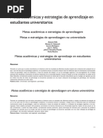 Metas Académicas y Estrategias de Aprendizaje en Estudiantes Universitarios