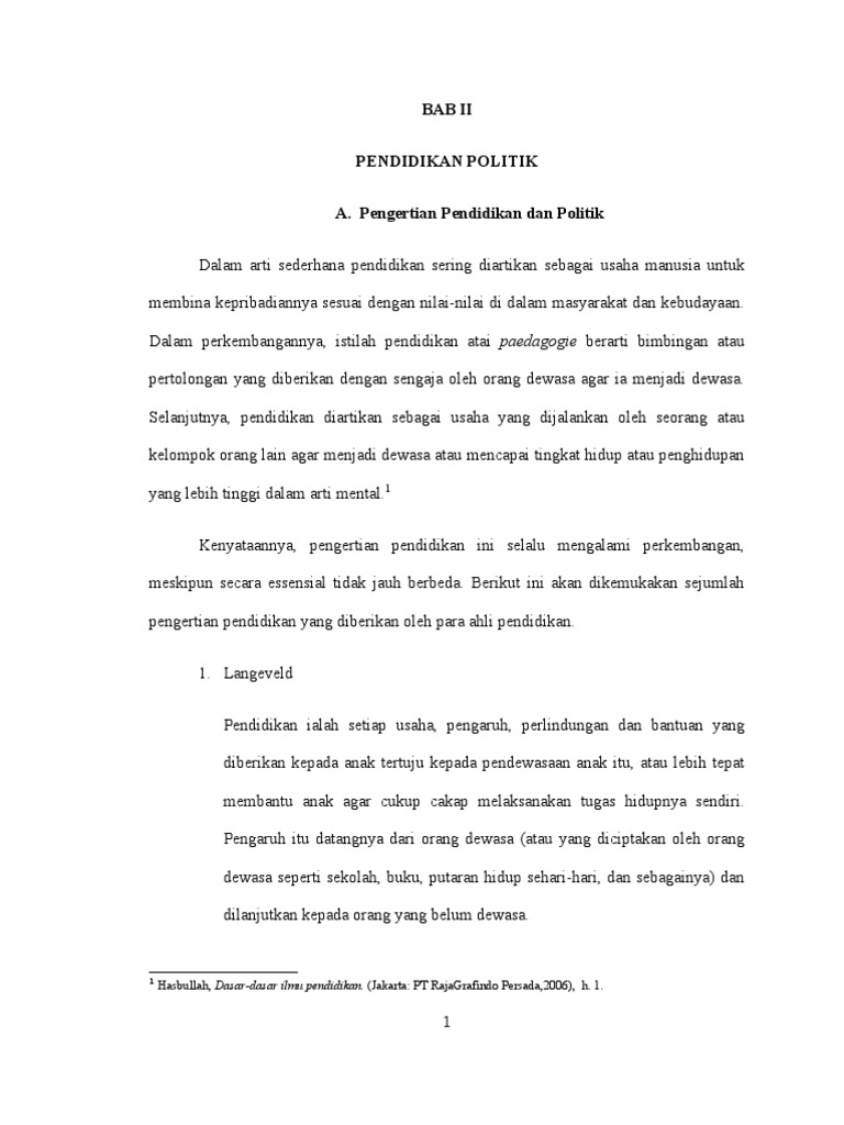 Pendidikan Politik Skripsi Bab Ii