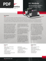 DC Modular: Remote Battery Switch / Battery Protect Relay