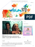 (MÚSICA) Entenda As Referências de APES - T, Novo Clipe Da Beyoncé e Jay-Z