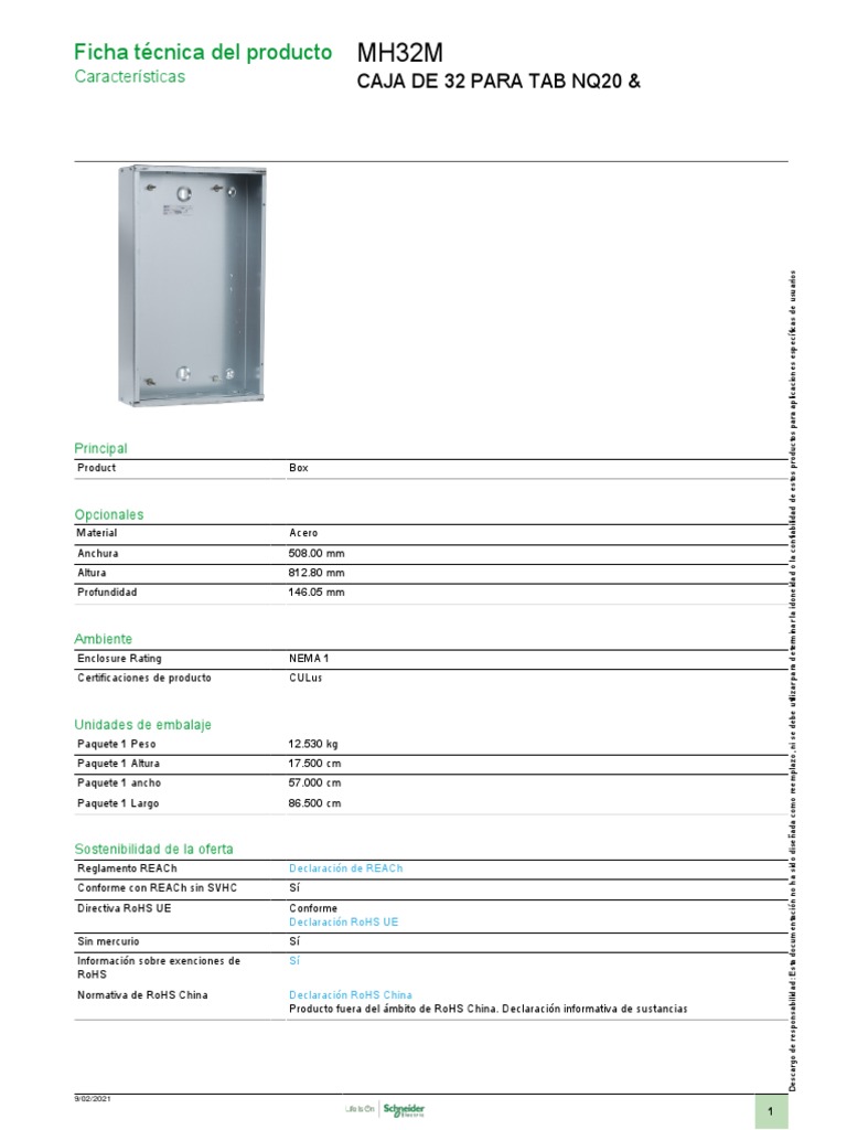 Schneider NF - MH32M | PDF