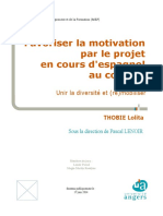 Favoriser La Motivation Par Le Projet en Cours D'espagnol Au Collège