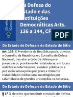 Da Defesa e Do Estado e Das Instituições