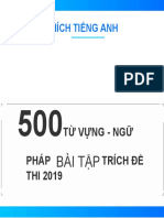 [ThichTiengAnh.com] 500 Bài Tập Ngữ Pháp - Từ Vựng Trích Đề Thi Thử Tiếng Anh 2019