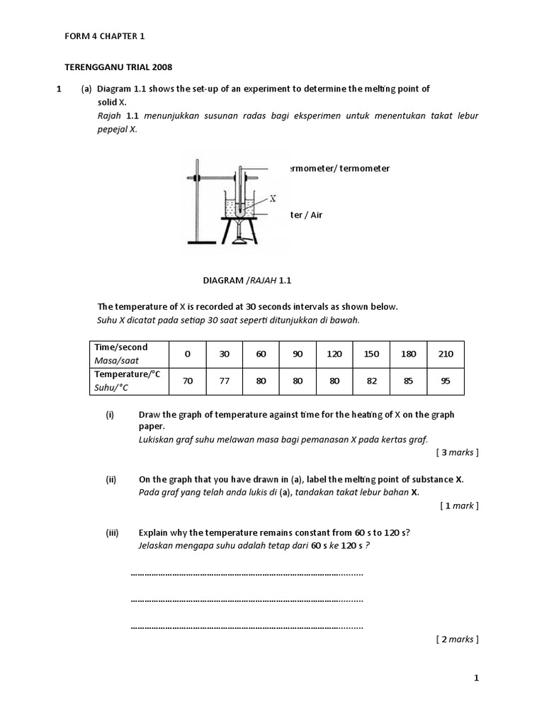 Melting Point Experiment Analysis | PDF | Atoms | Particle Physics
