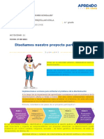 Diseñamos Nuestro Proyecto Participativo: 4.° Grado