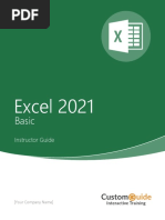 Excel 2021 Basic Instructor Guide Eval