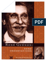 Frithjof Schuon - Rene Guénon - Some Observations