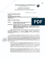 Carta N°070-2022 Representante Legal de Empresa Cogafe Contratistas y Consultores
