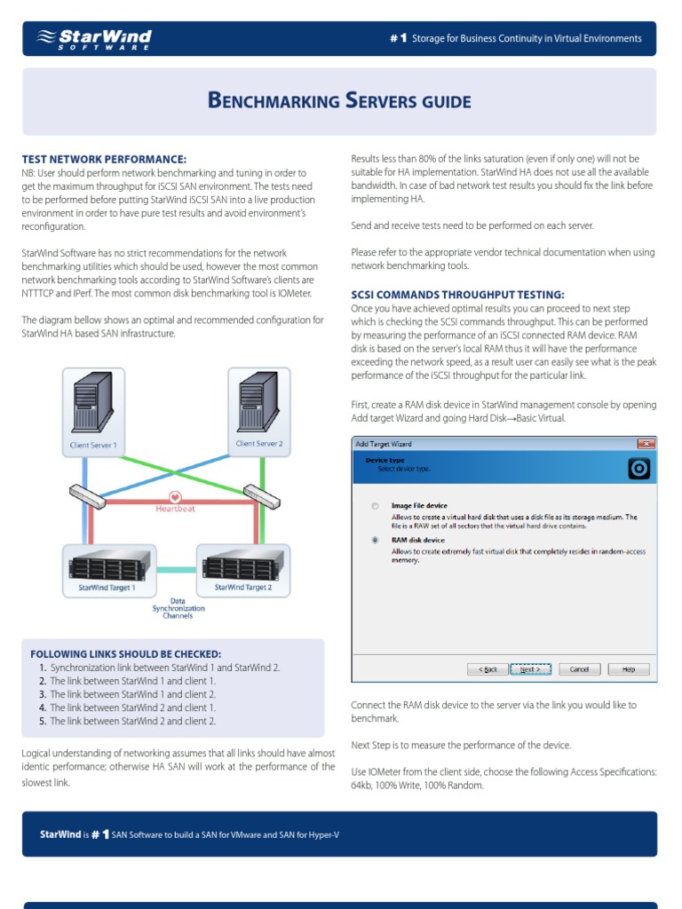 iSCSI SAN Network Benchmark Guide | PDF | Cache (Computing) | Computer ...