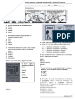 PROVA DE RECUPERAÇÃO DE PORTUGUÊS E PRODUÇÃO TEXTUAL