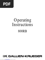 Operating Instructions: Downloaded From Manuals Search Engine