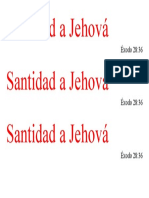 Santidad a Jehová
