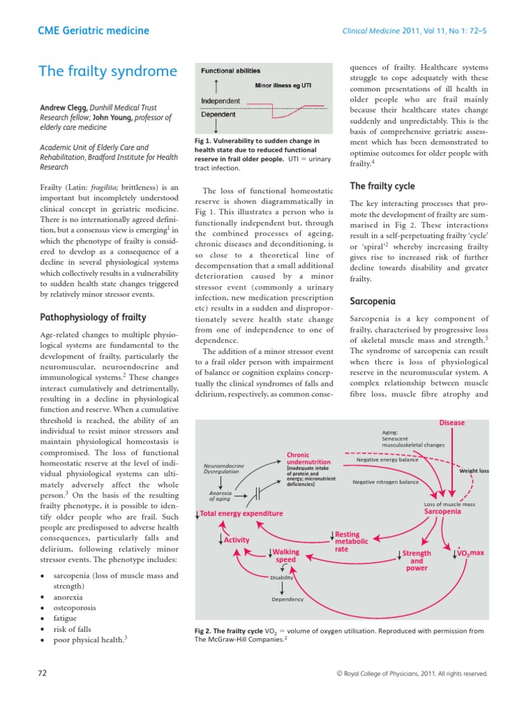 The Frailty Syndrome: CME Geriatric Medicine | PDF | Geriatrics | Old Age