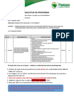 Solicitud de Proforma: Estimados Por Medio Del Presente Solicito Su Ayuden Con Una PROFORMA A