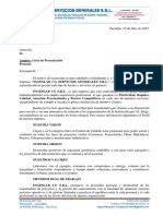 Carta de Presentacion Servicios - INGESLAB CG SERVICIOS GENERALES