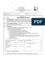 I. Extract Gluten From Flour: Title: II. Task Objective/s