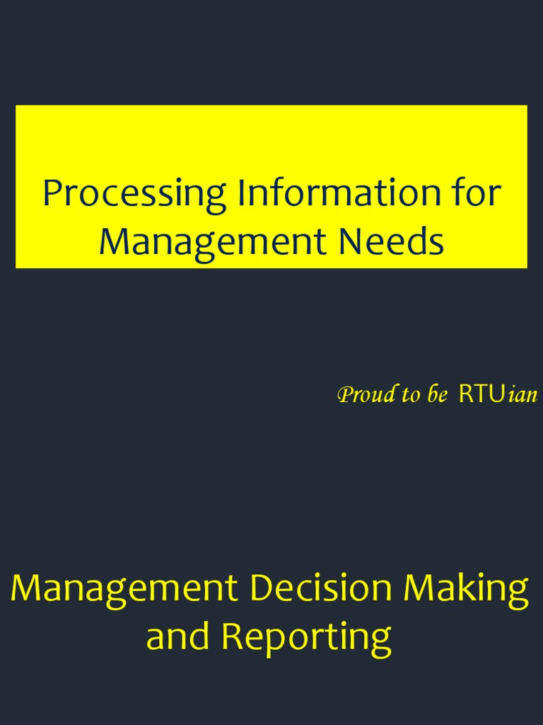 Module 5 Processing Information For Management Needs Pdf Data