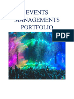 Events Managements Portfolio