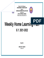 Weekly Home Learning Plan: Department of Education Schools Division of Ilocos Sur Santa Central School