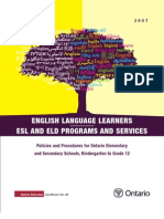 English Language Learners Esl and Eld Programs and Services