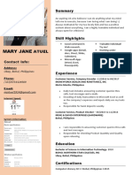 Mary Jane CV