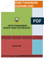 Laporan Tahunan Program Gizi UPTD Puskesmas Rawat Inap Kotakaler 2021