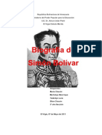 Vida y Obra de Simón Bolívar