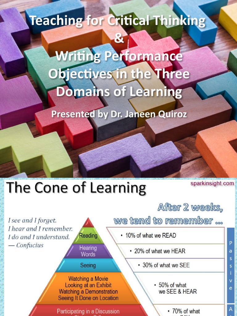 Week 3 Objective Writing in Three Domains of Learning Amended (2) | PDF ...