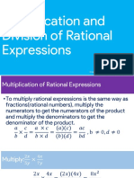 Multiplication and Division of Rational Expressions