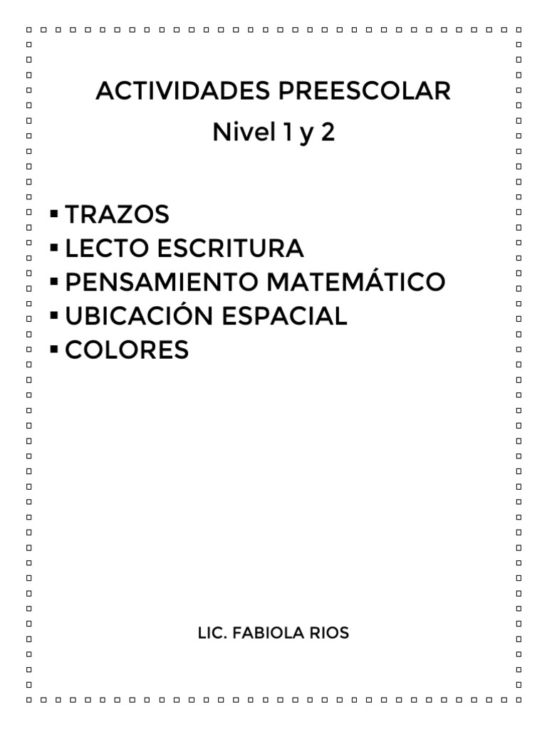 Cuadernillo de Actividades-Preescolar para Trabajar Lectoescritura ...