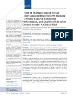 Effect of Therapist-Based Versus Robot-Assisted Bilateral Arm Training On Motor Control