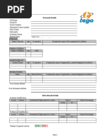 Tega Industries - Green Form