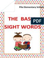 Pila Elementary School's Basic Sight Words
