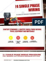 Content Standard 2 Identify Single Phase Wiring Maintenance Tools, Equipment and Materials