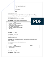 Use Case Description