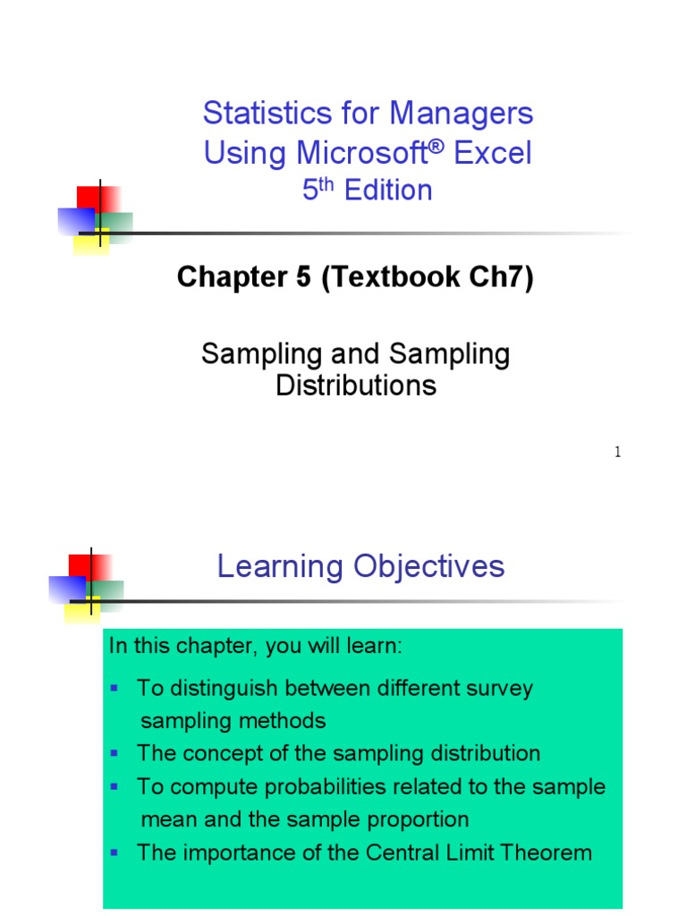 Statistics For Managers Using Microsoft Excel: 5 Edition | PDF